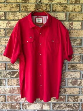Men’s Poncho Shirt Short Sleeves Size 3XL Magnetic Pockets Excellent Condition!